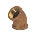 Anderson Metals Elbow Brass 45 Deg Fpt 1/2 738107-08